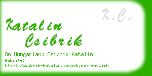katalin csibrik business card